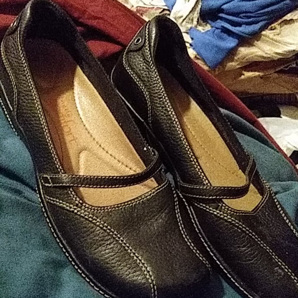 Strickly Comfort Mary Jane Flats Black